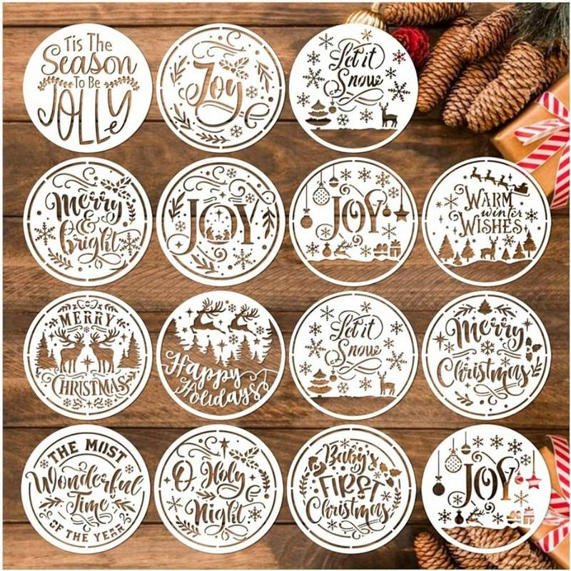 Christmas Stencils For Ornaments Small Stencils For Painting - Temu